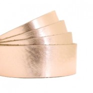 Cuero DQ plano 20mm - Metallic Light rosegold